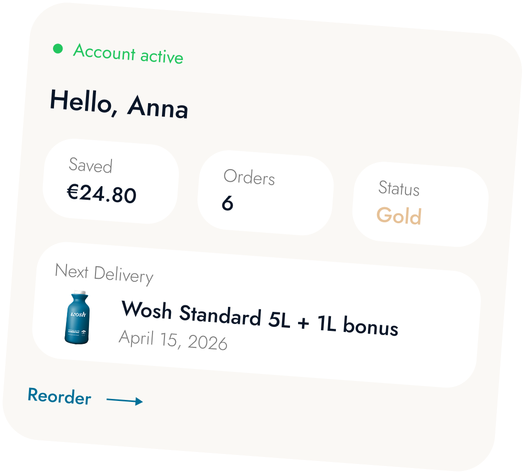 Wosh free account dashboard